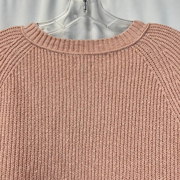 Aerie Womens Pink Split Neck Long Sleeve Knitted Pullover Sweater Size Small - Picture 5 of 10